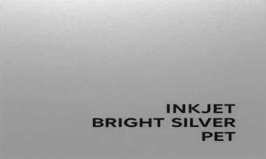 Inkjet Bright Silver PET — Etichettatura a effetto metallico premium per un branding ad alto impatto